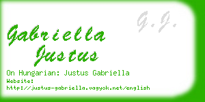 gabriella justus business card